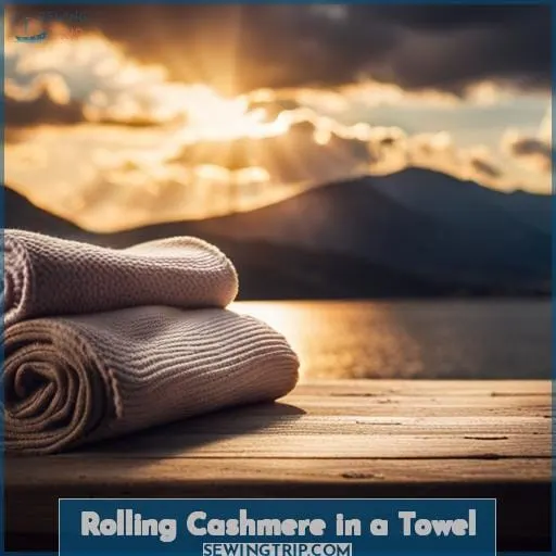 Rolling Cashmere in a Towel