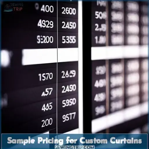 Sample Pricing for Custom Curtains