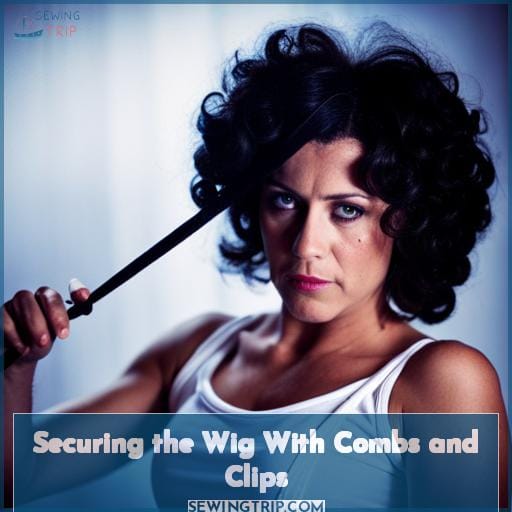 Securing the Wig With Combs and Clips