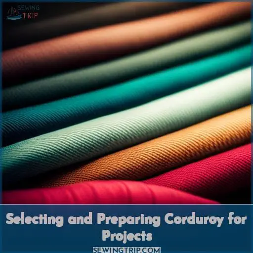 Selecting and Preparing Corduroy for Projects