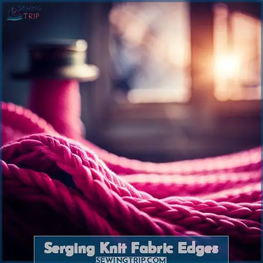 Serging Knit Fabric Edges