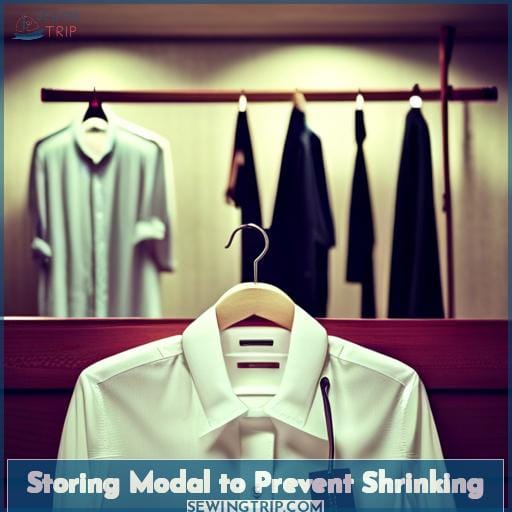 Storing Modal to Prevent Shrinking