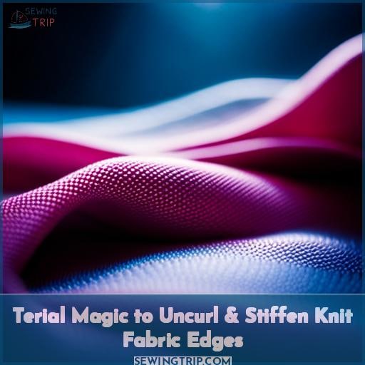 Terial Magic to Uncurl & Stiffen Knit Fabric Edges