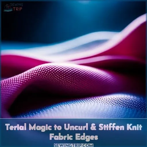 Terial Magic to Uncurl & Stiffen Knit Fabric Edges