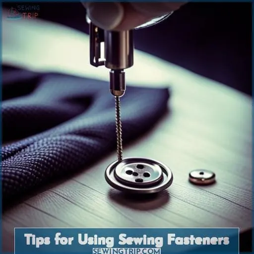 Tips for Using Sewing Fasteners