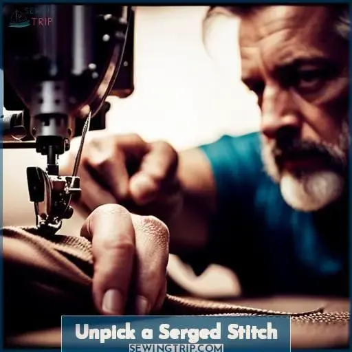Unpick a Serged Stitch