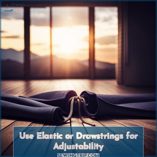 Use Elastic or Drawstrings for Adjustability