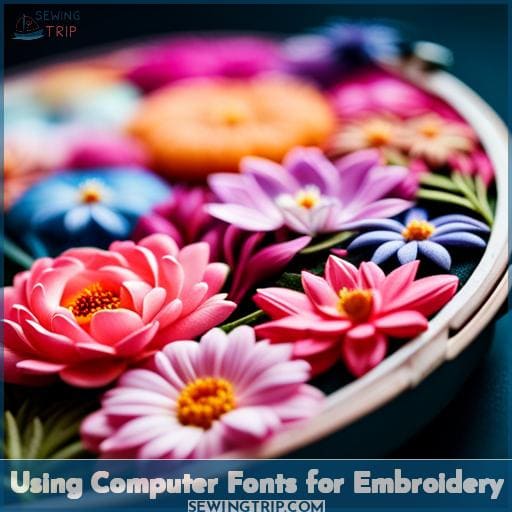 Using Computer Fonts for Embroidery Using Computer Fonts for Embroidery