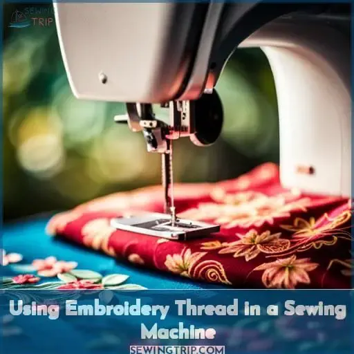 Using Embroidery Thread in a Sewing Machine
