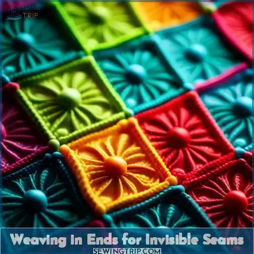 Weaving in Ends for Invisible Seams