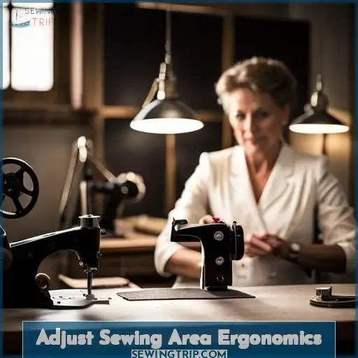 Adjust Sewing Area Ergonomics