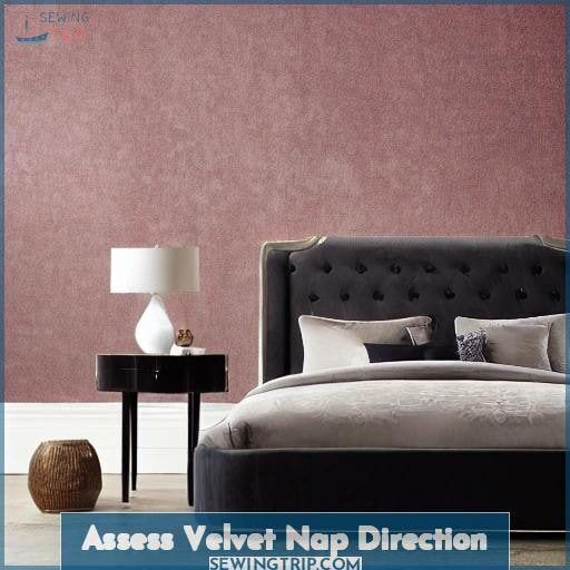 Assess Velvet Nap Direction Assess Velvet Nap Direction
