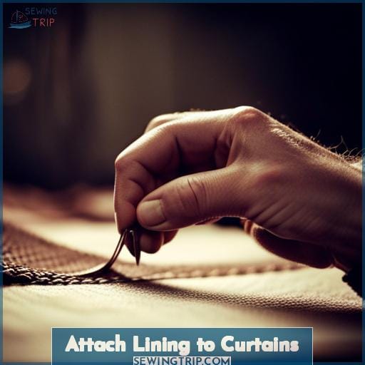 Attach Lining to Curtains