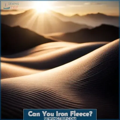 Can You Iron Fleece