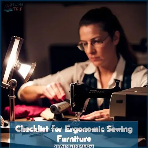 Checklist for Ergonomic Sewing Furniture