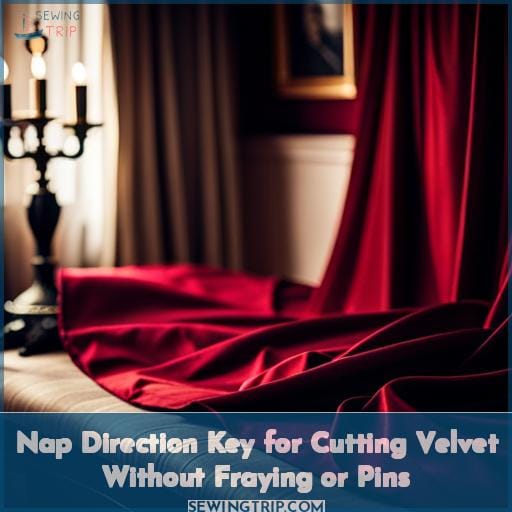 Nap Direction Key for Cutting Velvet Without Fraying or Pins