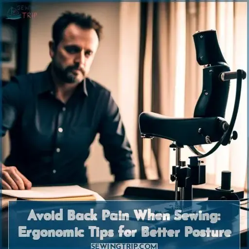 how to prevent back pain while sewing