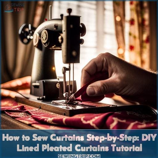 How to Sew Curtains StepbyStep DIY Lined Pleated Curtains Tutorial