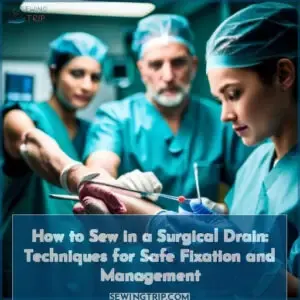 how to sew in a surgical drain