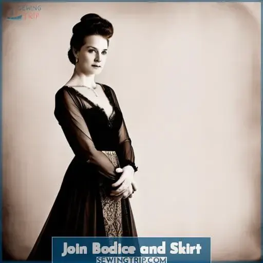 Join Bodice and Skirt