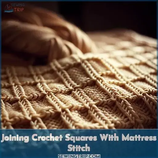 Joining Crochet Squares With Mattress Stitch