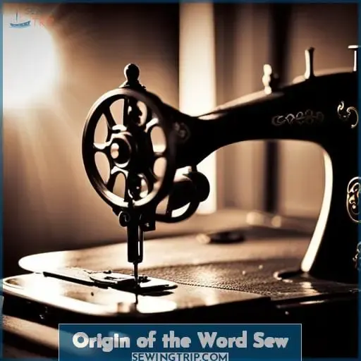 Origin of the Word Sew
