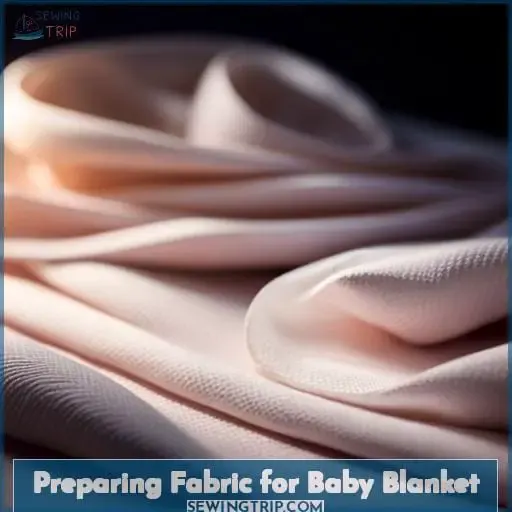 Preparing Fabric for Baby Blanket