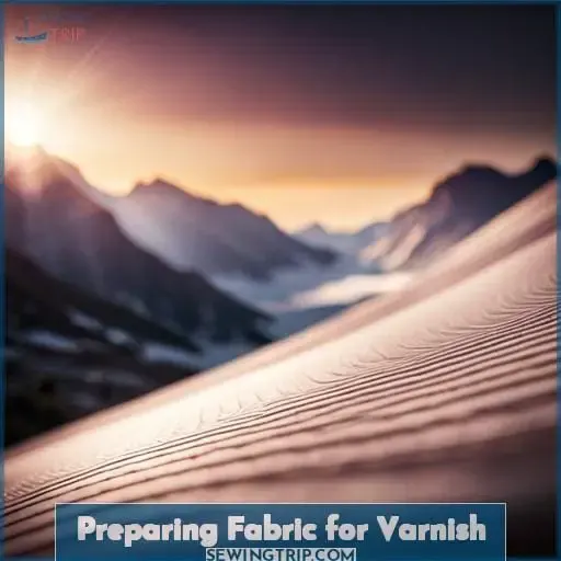 Preparing Fabric for Varnish