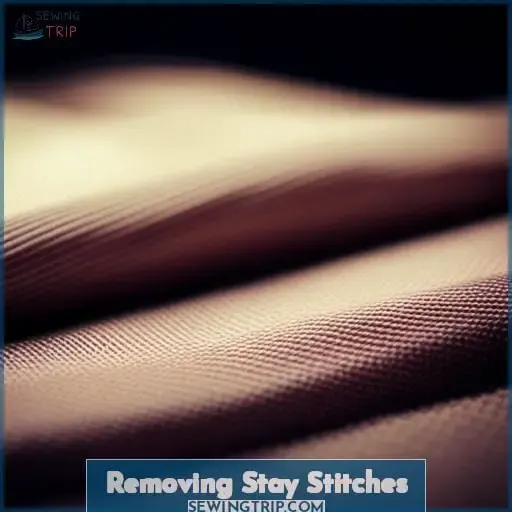 Removing Stay Stitches
