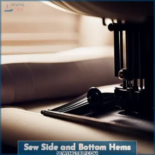 Sew Side and Bottom Hems