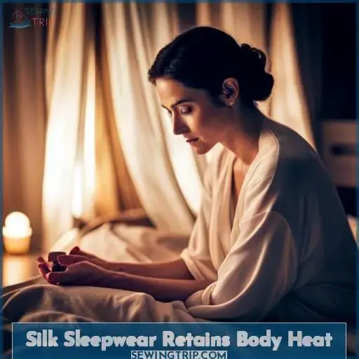 Silk Sleepwear Retains Body Heat