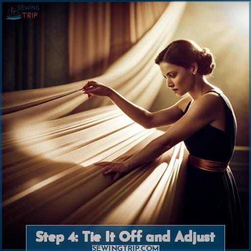 Step 4: Tie It Off and Adjust Step 4: Tie It Off and Adjust