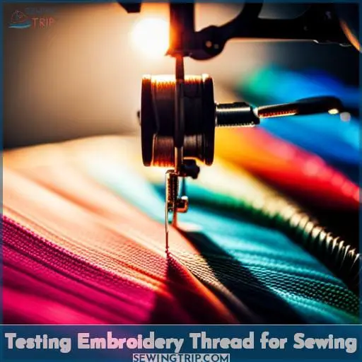 Testing Embroidery Thread for Sewing