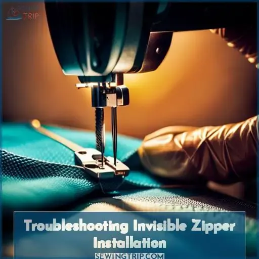 Troubleshooting Invisible Zipper Installation