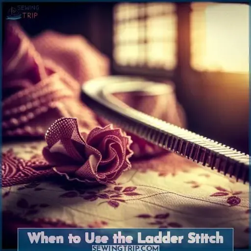 When to Use the Ladder Stitch