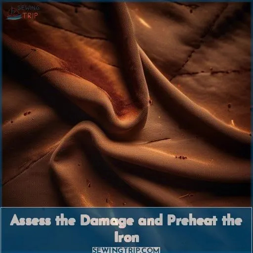 Assess the Damage and Preheat the Iron