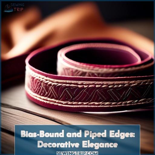 Bias-Bound and Piped Edges: Decorative Elegance