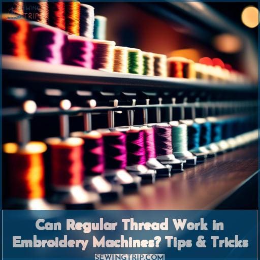 can i use regular thread in my embroidery machine
