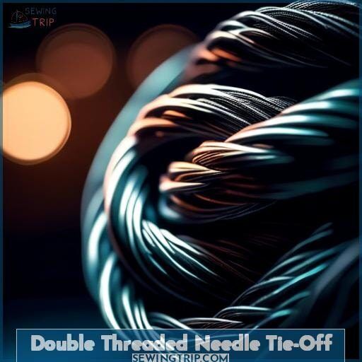 Double Threaded Needle Tie-Off Double Threaded Needle Tie-Off