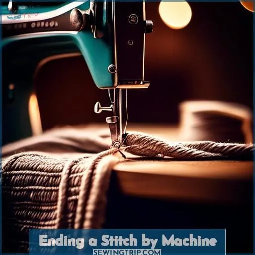 Ending a Stitch by Machine