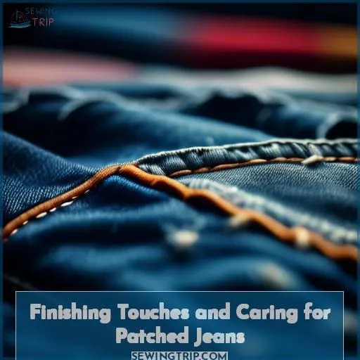 Finishing Touches and Caring for Patched Jeans