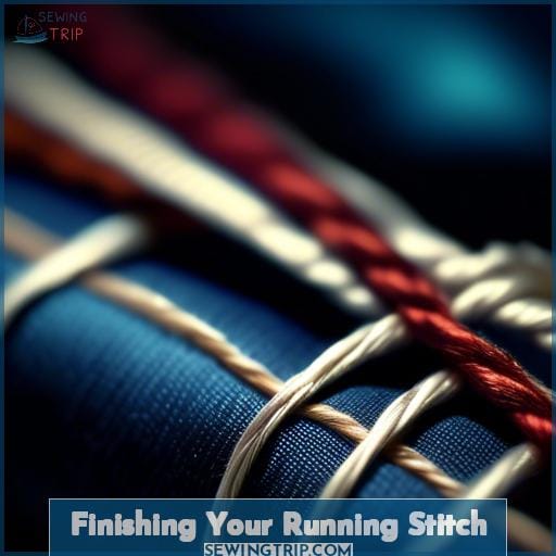 Finishing Your Running Stitch