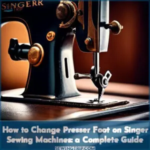 how to change presser foot on singer sewing machine