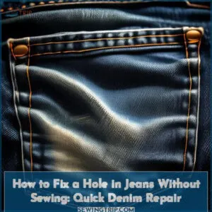 how to fix a hole in jeans without sewing