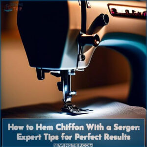 how to hem chiffon with a serger