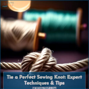 how to tie a sewing knot to finish