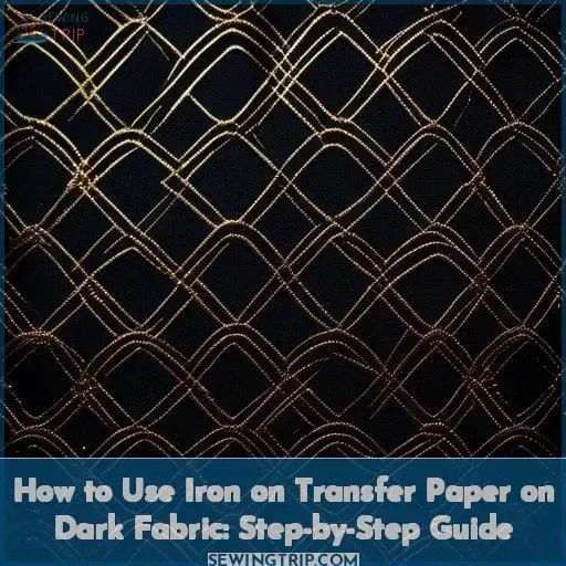 how to use iron on transfer paper on dark fabric
