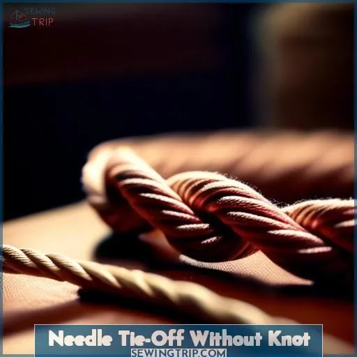 Needle Tie-Off Without Knot
