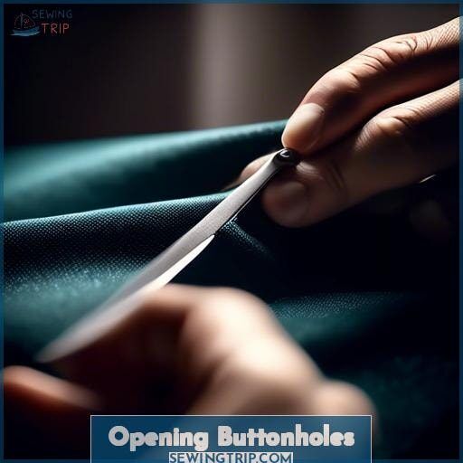 Opening Buttonholes Opening Buttonholes