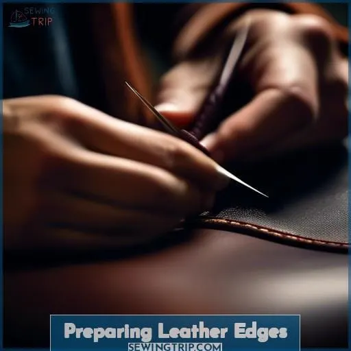 Preparing Leather Edges